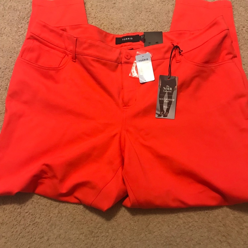 NWT Torrid All-Nighter Ponce Pant- Dusty Red